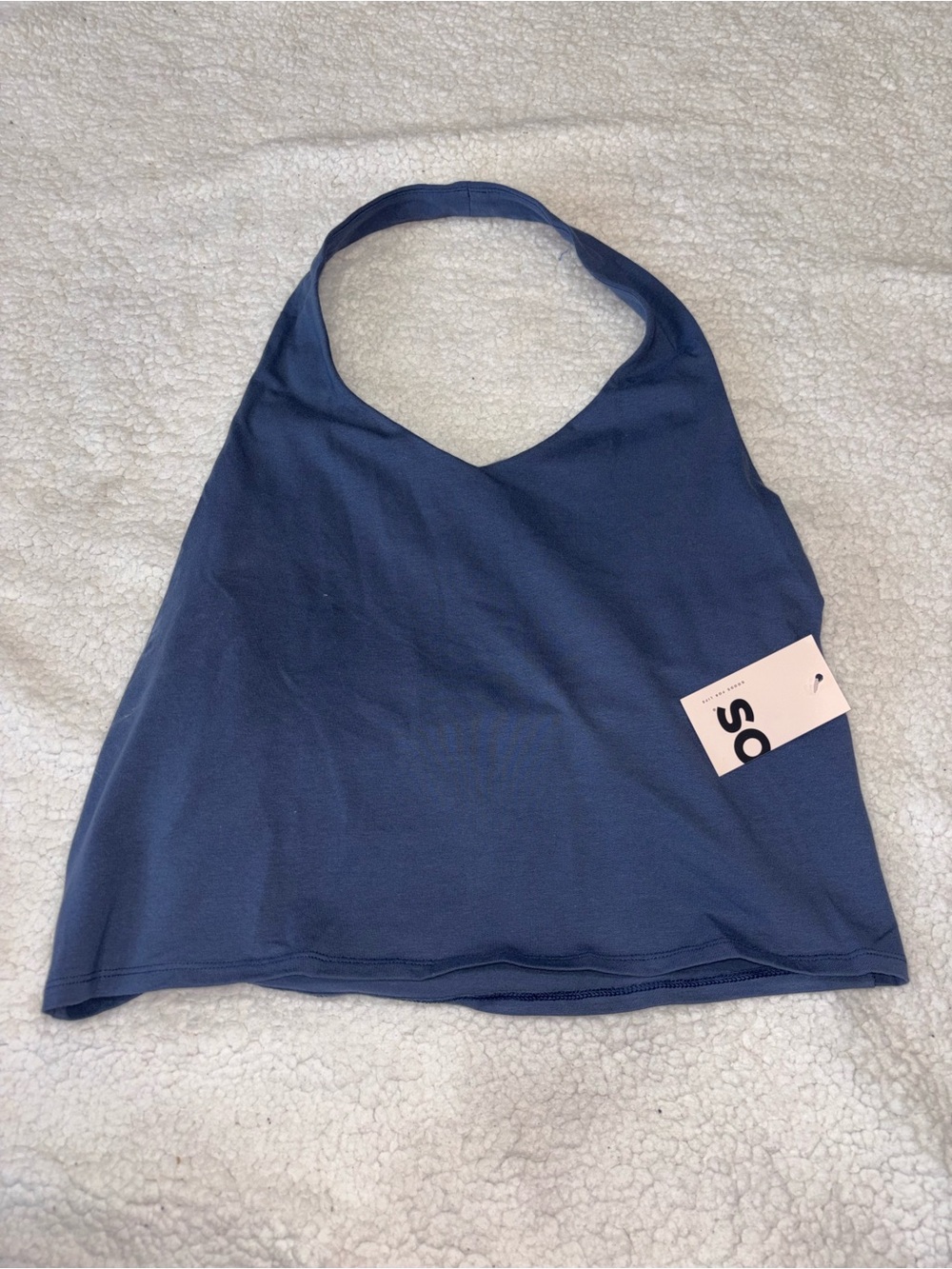 SO Navy V-Neck Halter Tank Top